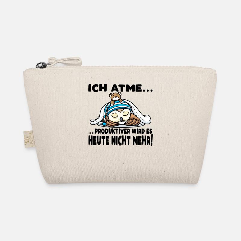Schlummernde Eule Mit Kuscheltier Schlaf Bio-Täschchen