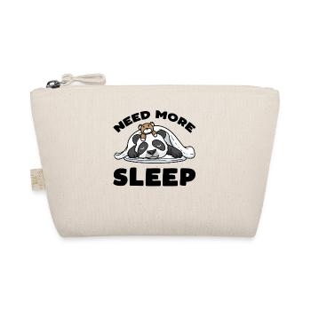 Need More Sleep Panda Sleeping With Plush Toy - Organic Pouch - nature - Front
