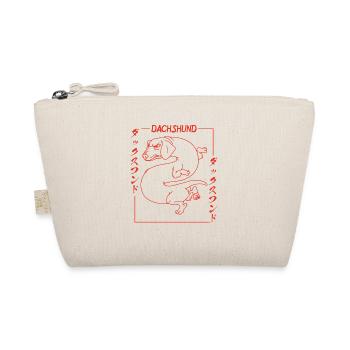Japanese Dachshund Dragon Dog Fun Dachshund - Organic Pouch - nature - Front