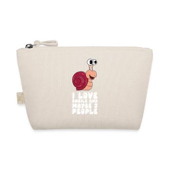 I love snails and maybe 3 people - Organic Pouch - nature - Front