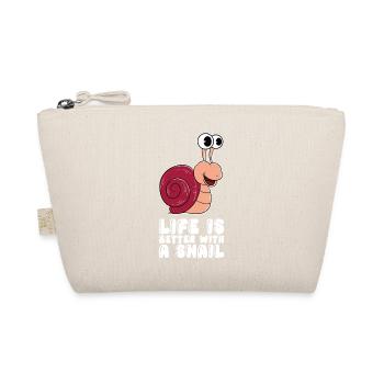 Life is better with a snail - Organic Pouch - nature - Front
