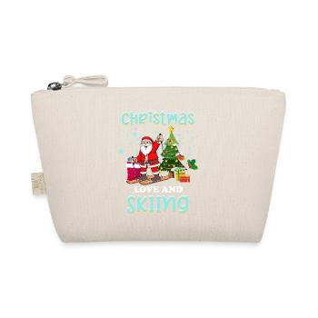 Ski holiday skiers Christmas Love skiing - Organic Pouch - nature - Front