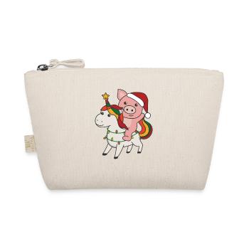 Cochon de Noël Joyeux Licorne de Noël - Trousse biologique - nature - Devant