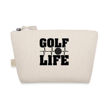 Golf Golfer Geschenk Hobby Verein Spruch - Bio-Täschchen - Natur - Vorne