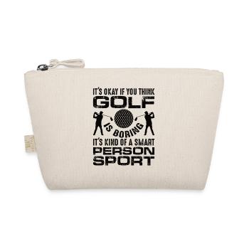 Golf Golfer Geschenk Hobby Verein Spruch - Bio-Täschchen - Natur - Vorne