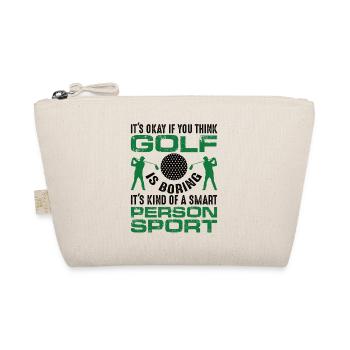 Golf Golfer Geschenk Hobby Verein Spruch - Bio-Täschchen - Natur - Vorne