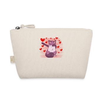 Drôle de drôle de cœur de chat chaton de Saint-Valentin - Trousse biologique - nature - Devant