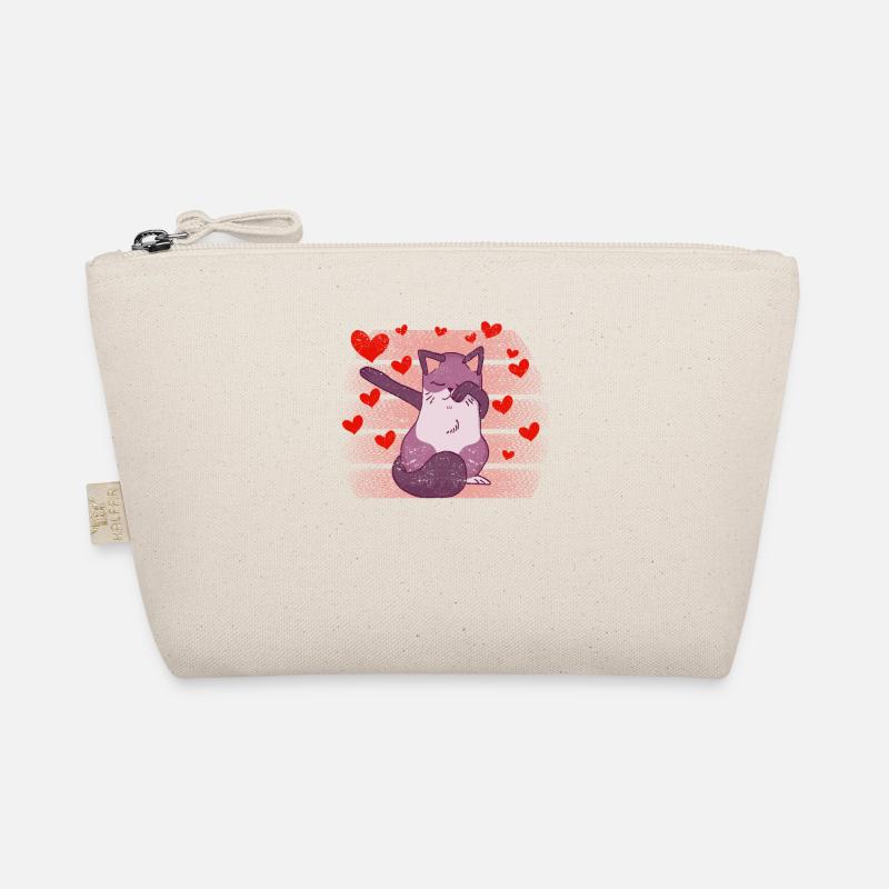 Drôle de drôle de cœur de chat chaton de Saint-Valentin Trousse biologique