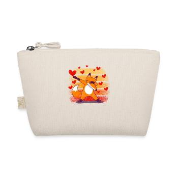 Funny Dabbing Fox Lover Wild Heart Valentine's Day - Organic Pouch - nature - Front