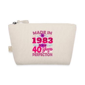 Made in 1983 40 Years of Perfection - 40th Birthda - Organic Pouch - nature - Front