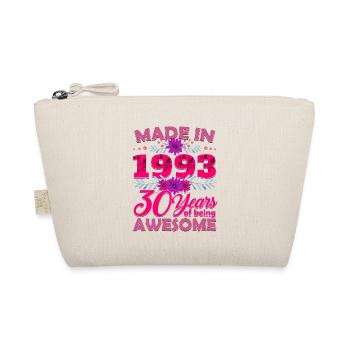 Made in 1993 30 Years of Being Awesome - 30th Birt - Organic Pouch - nature - Front