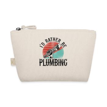 Plumbing Plumber Vintage Retro I'd - Organic Pouch - nature - Front