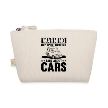 Car - Warning May Spontaneously Talk About Cars - Bio-Täschchen - Natur - Vorne