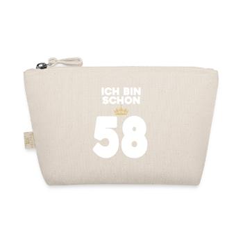 58. Geburtstag Geschenk - 58 Jahre mit Krone - Bio-Täschchen - Natur - Vorne