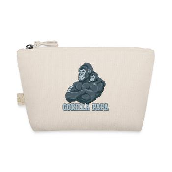 Gorilla Papa Vater und Baby Papa Vatertag - Bio-Täschchen - Natur - Vorne