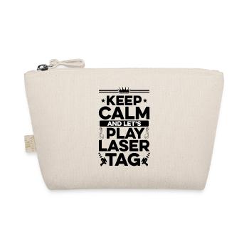 Keep Calm And Let's Play Lasertag Lasergame Player - Bio-Täschchen - Natur - Vorne
