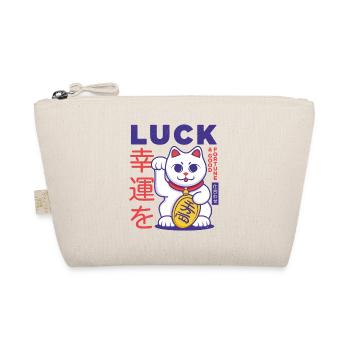 Glückliche japanische Katze - Bio-Täschchen - Natur - Vorne