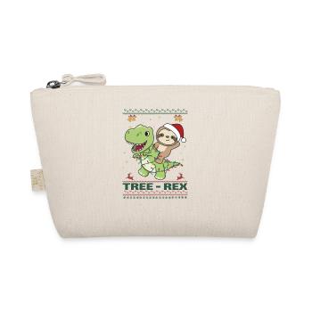 Merry Christmas ugly Christmas Sloth Tree Rex - Organic Pouch - nature - Front