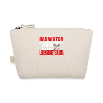 Badminton Geschenkidee Sport Design - Bio-Täschchen - Natur - Vorne