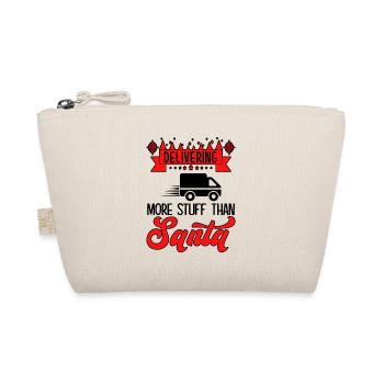 Postal Worker Christmas Holidays Santa Mailman - Organic Pouch - nature - Front