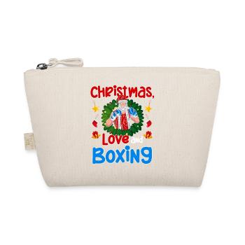 Christmas Love Boxing Boxer Weihnachtsgeschenk - Bio-Täschchen - Natur - Vorne