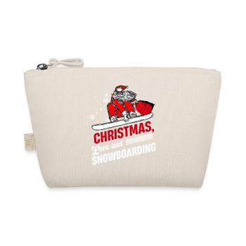 Boarder Snowboarder Noël Love Snowbaord - Trousse biologique - nature - Devant