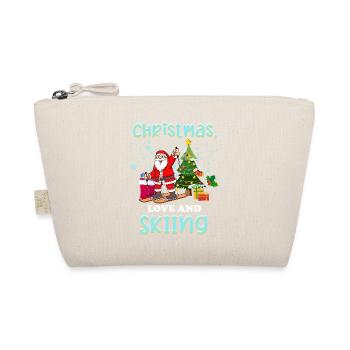 Ski holiday skiers Christmas Love skiing - Organic Pouch - nature - Front