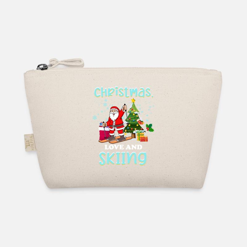 Vacances ski skieurs Noël Amour ski Trousse biologique