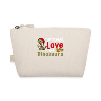 Dino Boy Boy Children Christmas Love Dinosaurs - Organic Pouch - nature - Front