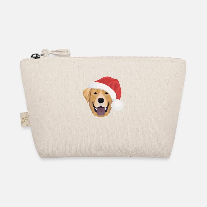 Labrador Frohe Weihnachten - Bio-Täschchen - Natur