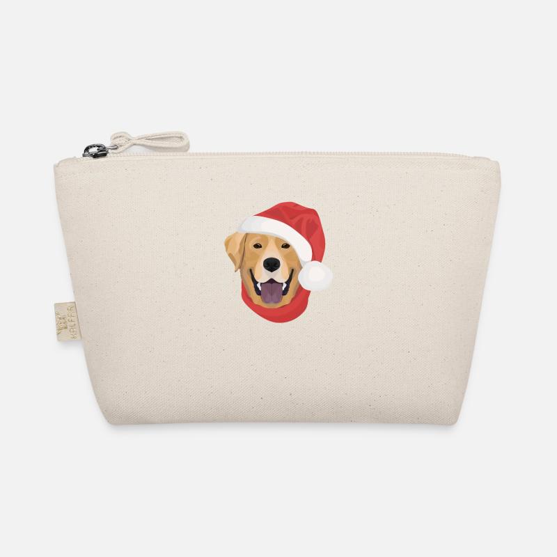 Labrador Frohe Weihnachten - Bio-Täschchen - Natur
