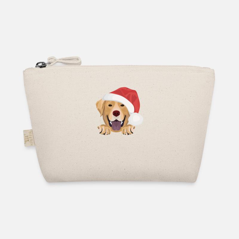 Labrador Frohe Weihnachten - Bio-Täschchen - Natur