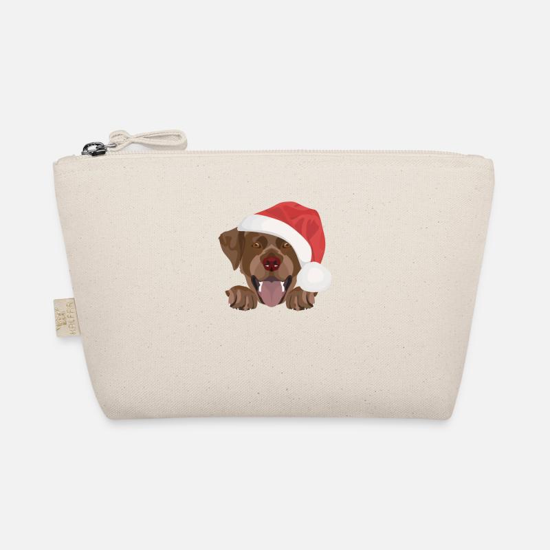 Labrador Frohe Weihnachten - Bio-Täschchen - Natur