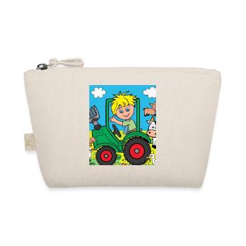 Tracteur vert anniversaire animaux de la ferme - Trousse biologique - nature - Devant