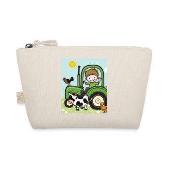 Tracteur vert anniversaire animaux de la ferme - Trousse biologique - nature - Devant