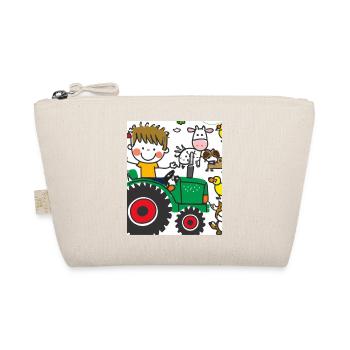 Tracteur vert anniversaire animaux de la ferme - Trousse biologique - nature - Devant