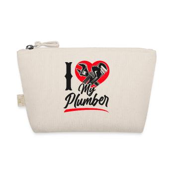 Plumbing Plumber Girlfriend Wife - Organic Pouch - nature - Front