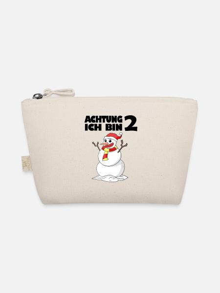2.Geburtstag 2 Jahre alt Schneemann Geschenk - Bio-Täschchen - Natur