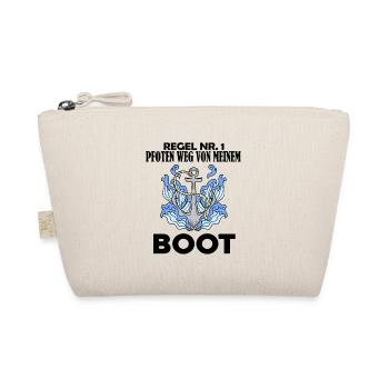 Boote Motorboot Kapitän Boot Seefahrt Geschenk - Bio-Täschchen - Natur - Vorne
