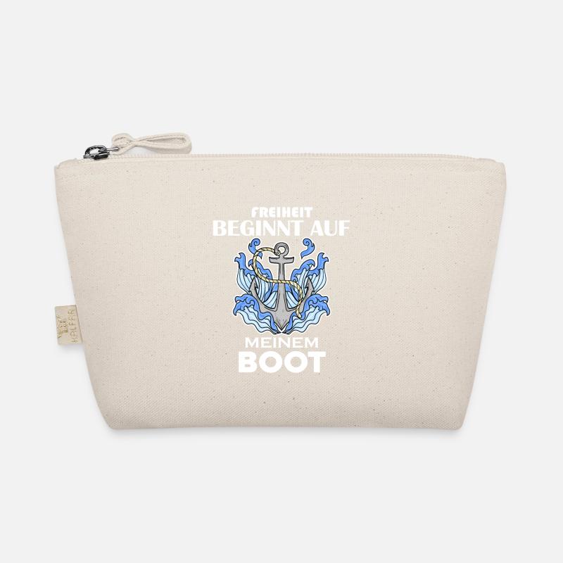 Boote Motorboot Kapitän Boot Seefahrt Geschenk Bio-Täschchen