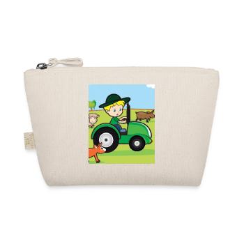 Tracteur vert anniversaire animaux de la ferme - Trousse biologique - nature - Devant