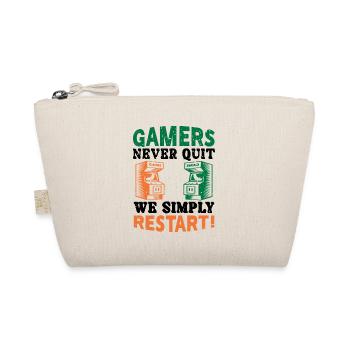 Gamers never quit - Bio-Täschchen - Natur - Vorne