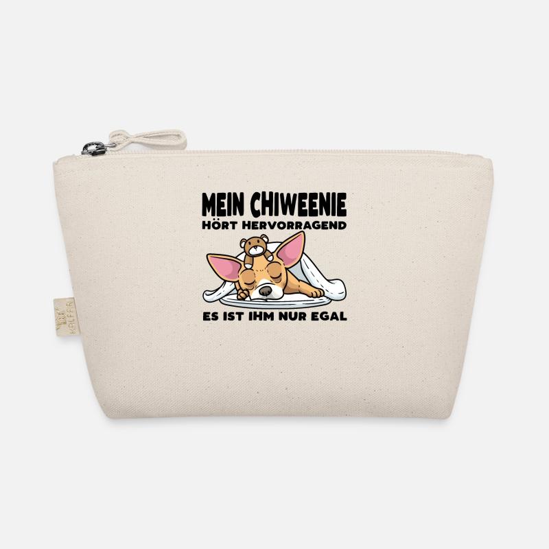 Chiweenie Hund Mit Kuscheltier Bio-Täschchen