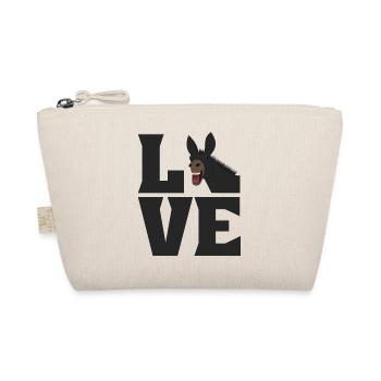 LOVE Muli Esel Liebe Maultier Pferd - Bio-Täschchen - Natur - Vorne