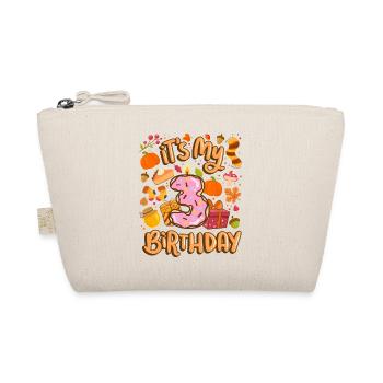 It's my 3 birthday autumn maple leaf autumn - Organic Pouch - nature - Front