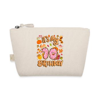 Es Ist Mein 10 Geburtstag Herbst Ahornblatt - Bio-Täschchen - Natur - Vorne