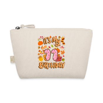 It's my 11th birthday autumn maple leaf - Organic Pouch - nature - Front