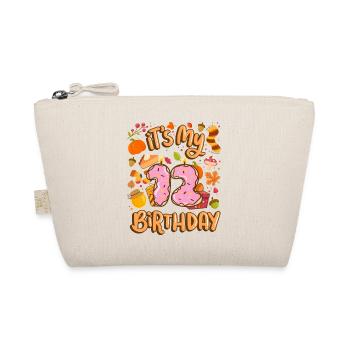It's my 12 birthday autumn maple leaf - Organic Pouch - nature - Front