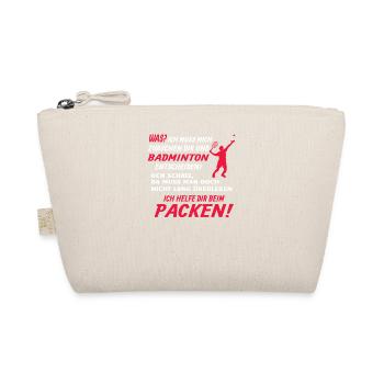 Badminton Geschenkidee Sport Design - Bio-Täschchen - Natur - Vorne