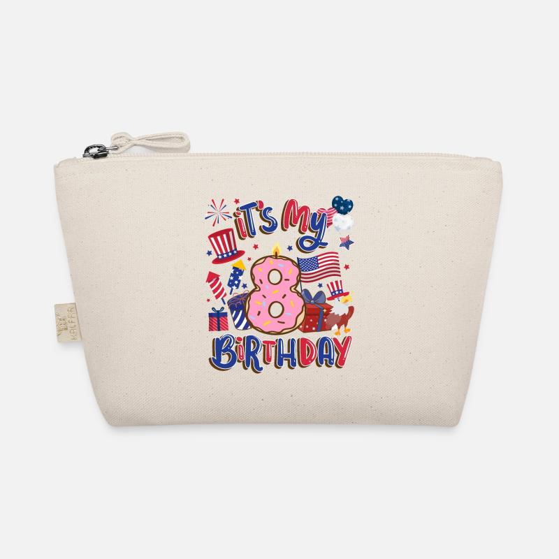 It's my 8th birthday Eagle July 4th Organic Pouch